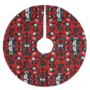 Slovak Country Folk Art Brushed Polyester Tree Skirt