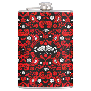 Slovak Country Folk Art Hip Flask