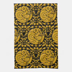 Slovak Country Folk Art Tea Towel