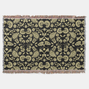 Slovak Country Folk Art Throw Blanket