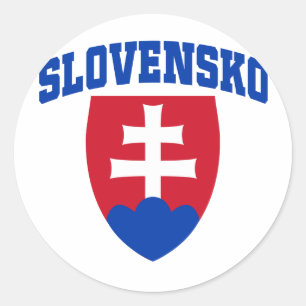 Slovak Emblem Classic Round Sticker