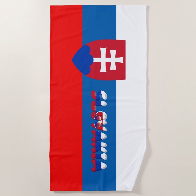 Slovak flag beach towel (Front)