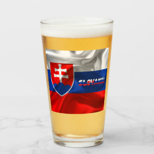 Slovak flag glass