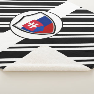 Slovak flag sherpa blanket