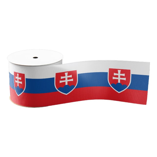 Slovak Flag & Slovakia travel, holiday/sports Grosgrain Ribbon (Spool)