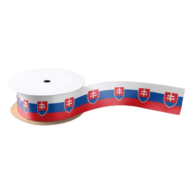 Slovak Flag & Slovakia travel, holiday/sports Satin Ribbon (Spool)