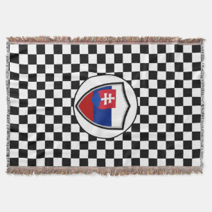 Slovak flag throw blanket