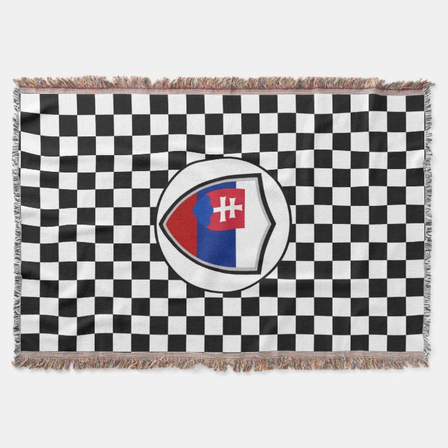 Slovak flag throw blanket (Front)