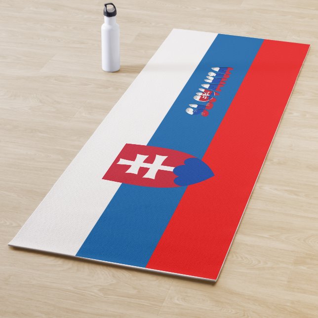 Slovak flag yoga mat (In Situ)