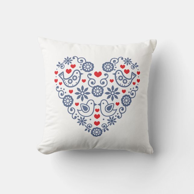 Slovak Folk Pattern Cushion (Front)