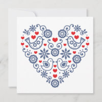 Slovak Folk Pattern Greeting Card