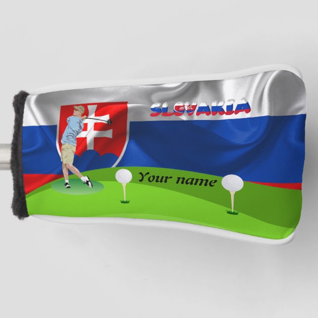 Slovak golfer golf head cover (Front)