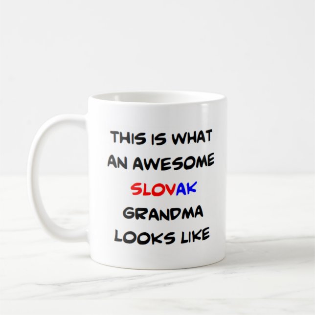slovak grandma, awesome coffee mug (Left)