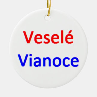 slovak vesele vianoce ceramic tree decoration