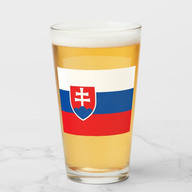 SLOVAKIA BEER GLASS  (Front Filled)
