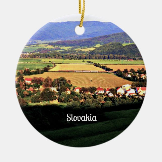 Slovakia Ceramic Tree Decoration (Front)