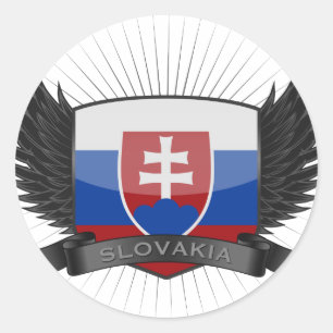 SLOVAKIA CLASSIC ROUND STICKER