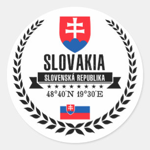 Slovakia Classic Round Sticker