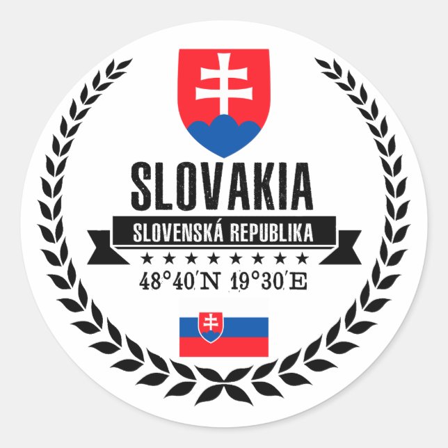 Slovakia Classic Round Sticker (Front)