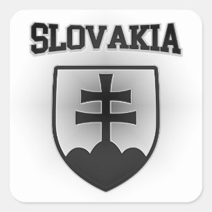 Slovakia Coat of Arms Square Sticker