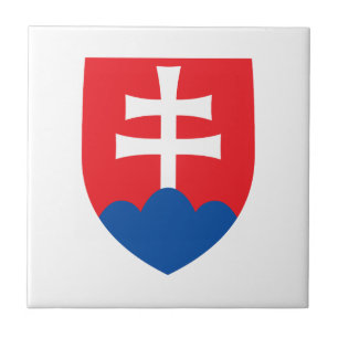 slovakia country coat arms symbol emblem cross tile