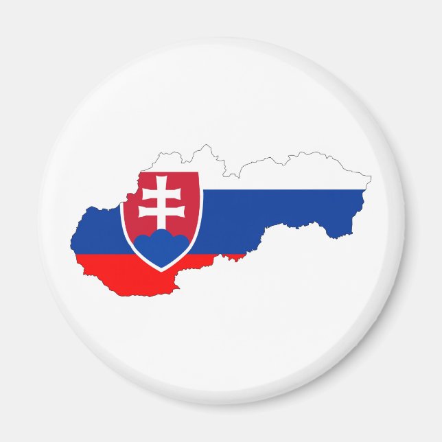 slovakia country flag map shape silhouette magnet (Front)