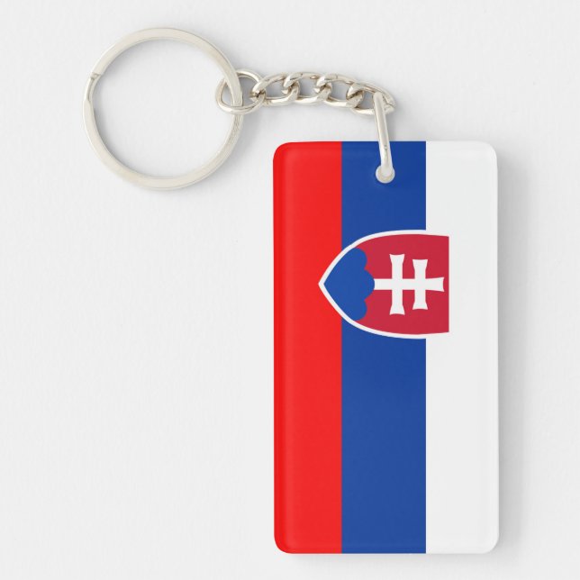 Slovakia country flag spanish nation symbol key ring (Front)