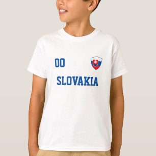 Slovakia Custom Name And Number Football Jersey T-Shirt
