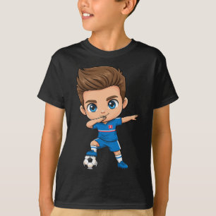Slovakia Dab Kid Goal Cartoon Slovakian Flag For B T-Shirt