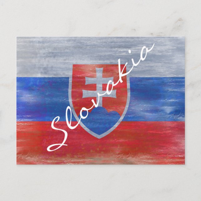 Slovakia distressed flag postcard (Front)