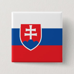 Slovakia Flag 15 Cm Square Badge