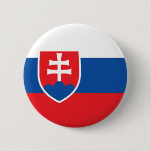Slovakia Flag 6 Cm Round Badge
