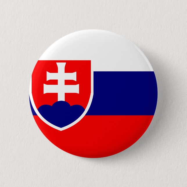 Slovakia Flag 6 Cm Round Badge (Front)