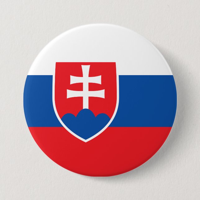 Slovakia Flag 7.5 Cm Round Badge (Front)
