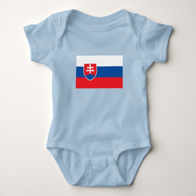 Slovakia Flag Baby Bodysuit (Front)