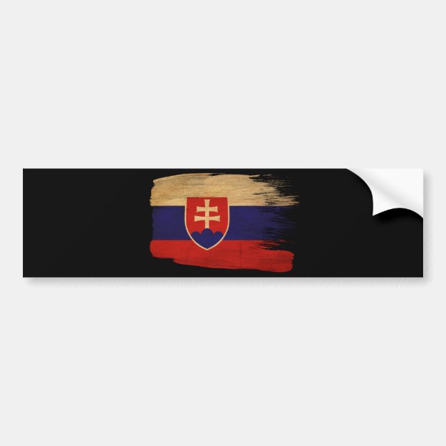 Slovakia Flag Bumper Sticker (Front)