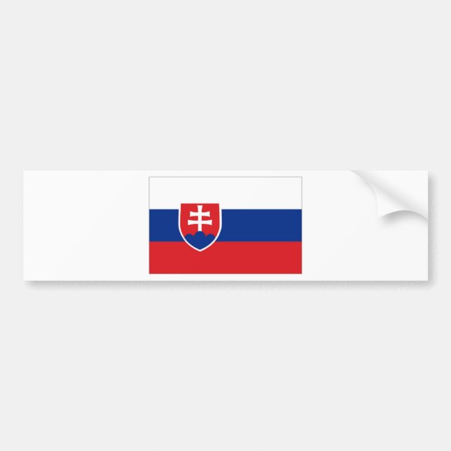 Slovakia Flag Bumper Sticker (Front)
