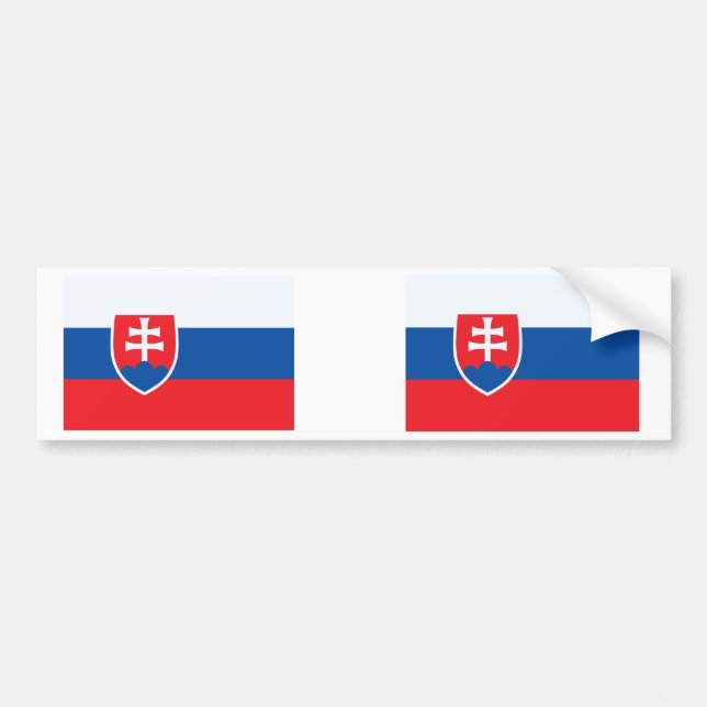 Slovakia flag bumper sticker (Front)