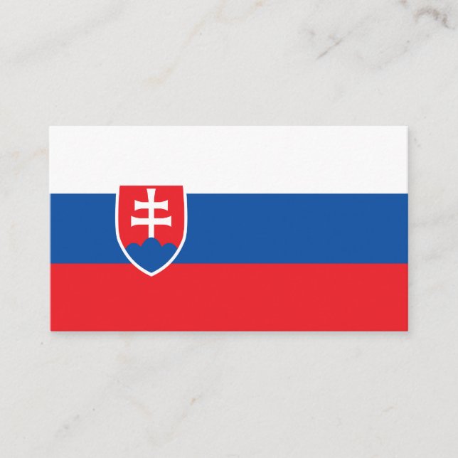 Slovakia flag business card (Front)