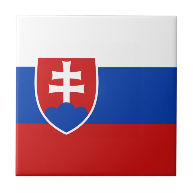 Slovakia Flag Ceramic Tile (Front)