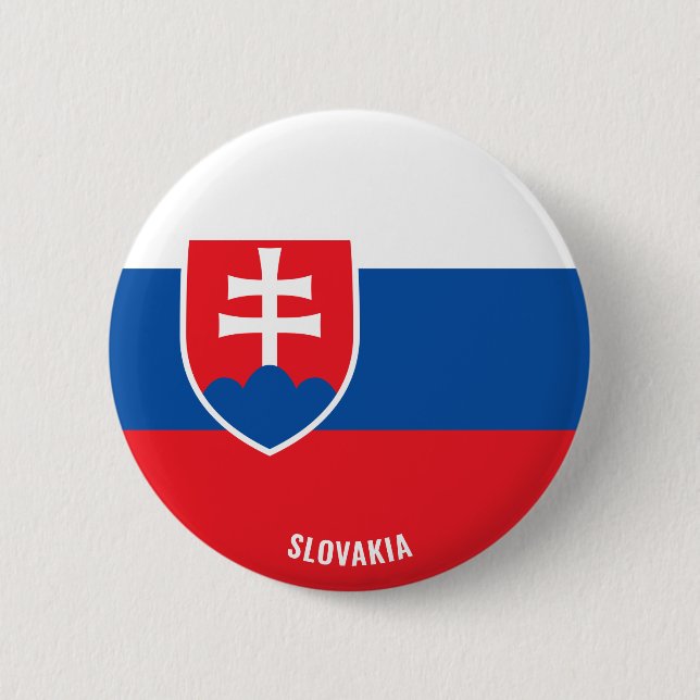 Slovakia Flag Charming Patriotic Button (Front)