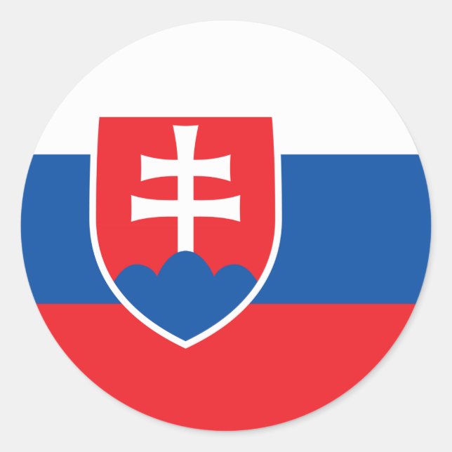 Slovakia Flag Classic Round Sticker (Front)