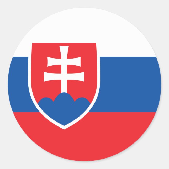 Slovakia Flag Classic Round Sticker (Front)
