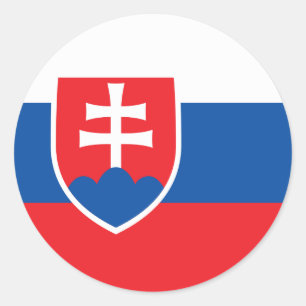 Slovakia Flag Classic Round Sticker