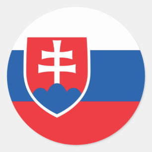 Slovakia Flag Classic Round Sticker