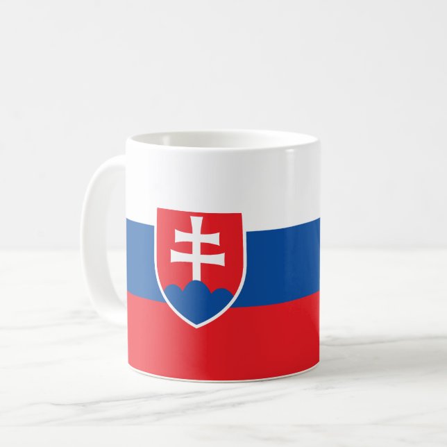 Slovakia Flag Coffee Mug (Front Left)