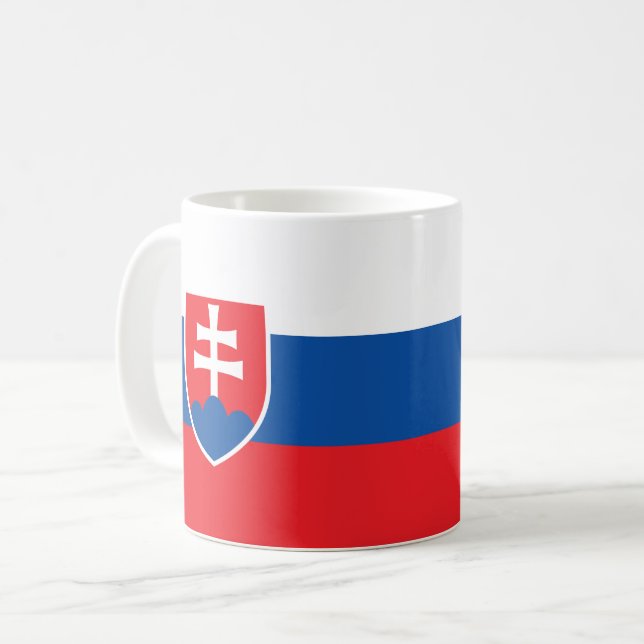 Slovakia Flag Coffee Mug (Front Left)