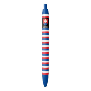 Slovakia Flag Cute Patriotic Black Ink Pen