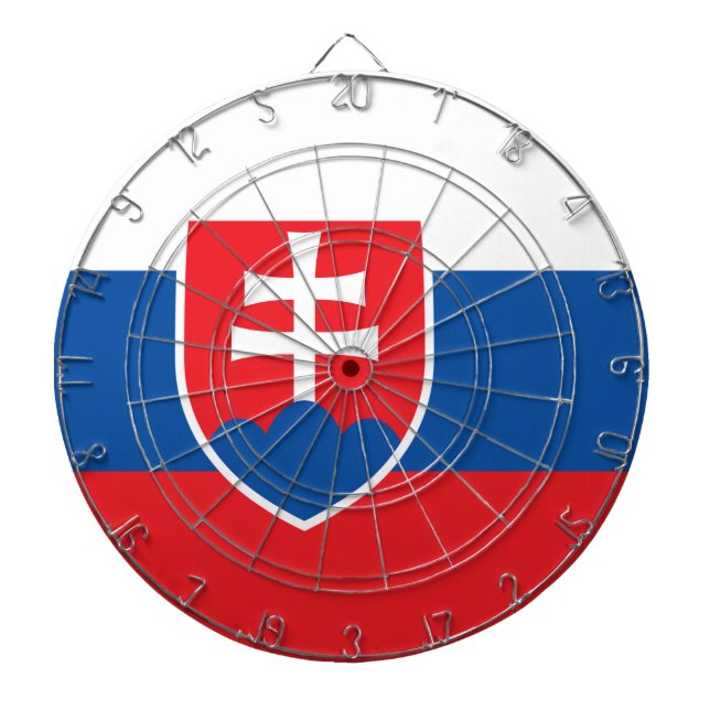 Slovakia Flag Dartboard (Front)