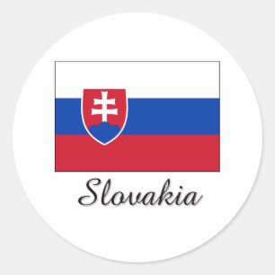 Slovakia Flag Design Classic Round Sticker